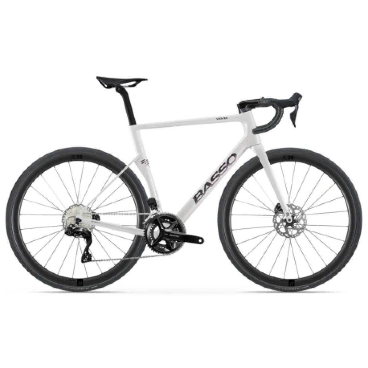 Cestný bicykel BASSO Venta R, Shimano 105 DI2, Microtech RE38, pearl white · záber 1