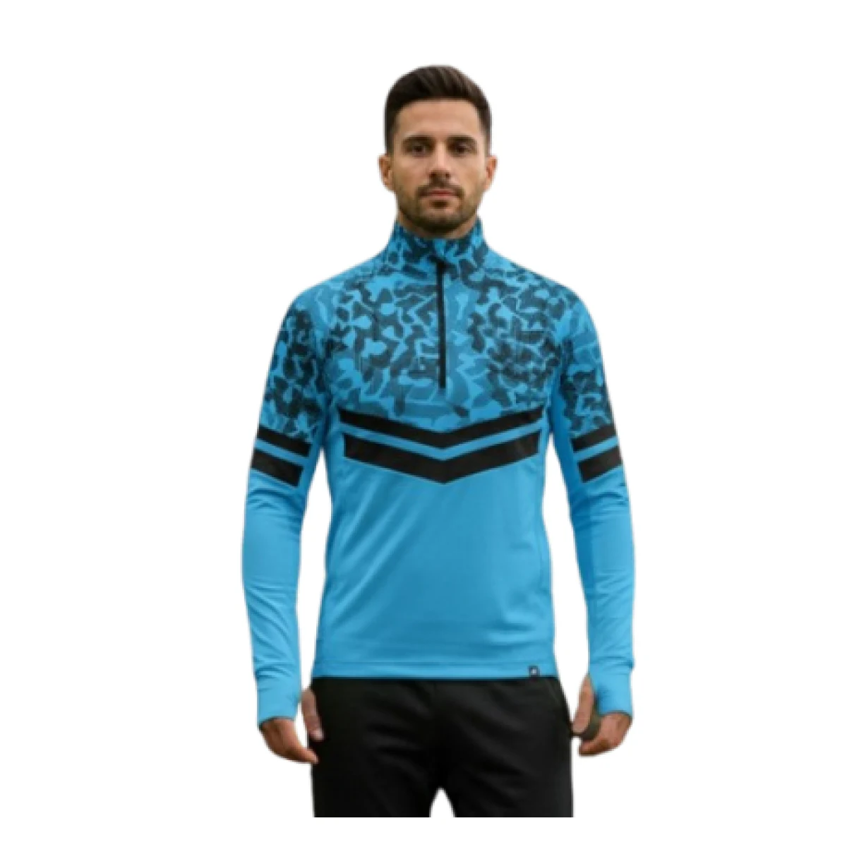 Pánska lyžiarska mikina s 1 2 zipsom NORTHFINDER BERTI-282blueblack · záber 1