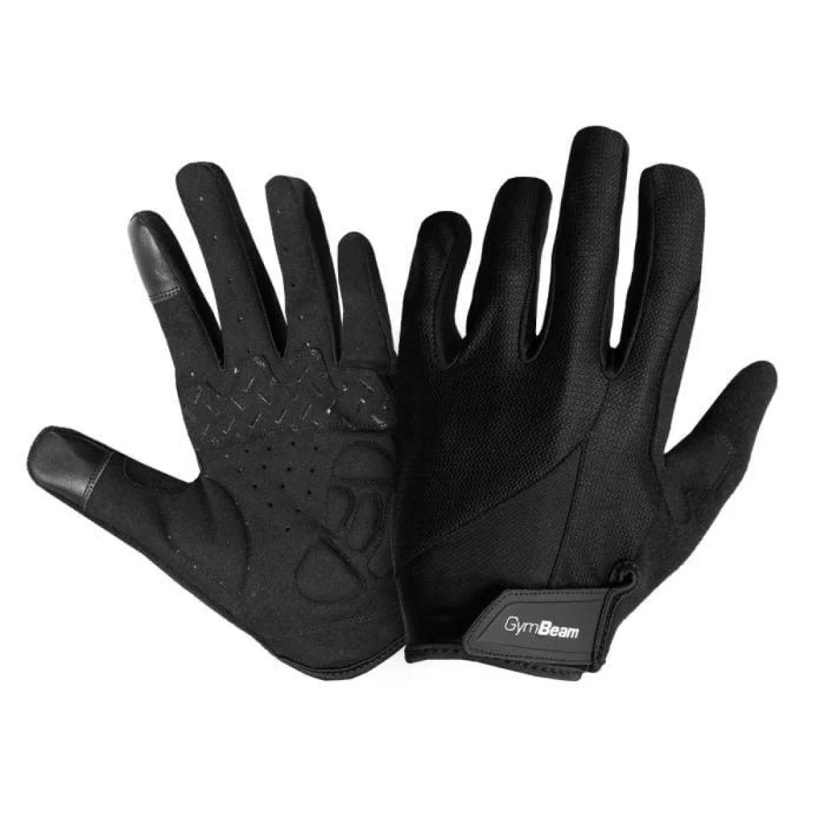 GymBeam Cyklistické rukavice Full-Finger - Velikost: L | Barva: čierna · záber 1