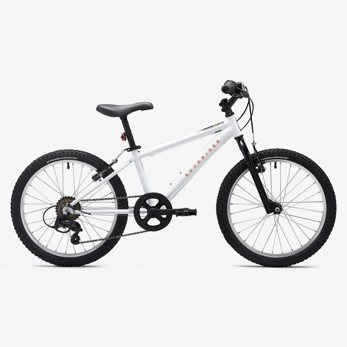 ROCKRIDER Detský horský bicykel ST 120 20-palcový 6-9 rokov bielo-oranžový 20" · záber 1