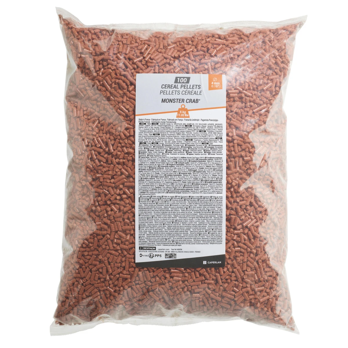 CAPERLAN Pelety na lov kapra Monster crab 4 mm 5 kg bez · záber 2