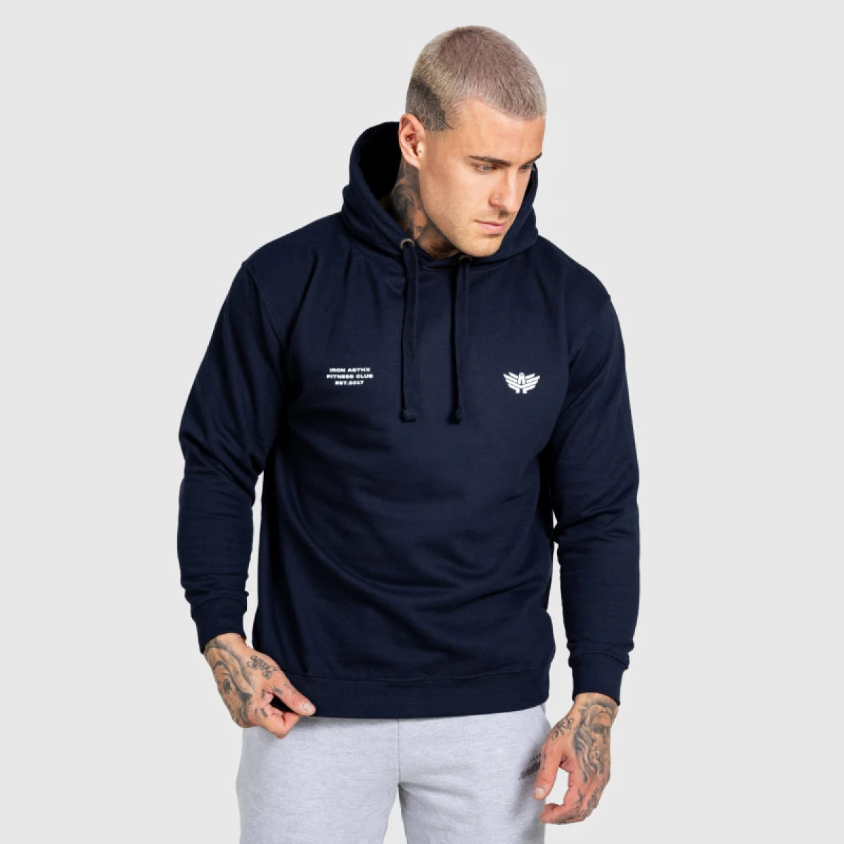 Pánska mikina s kapucňou Iron Aesthetics Club Hoodie, navy · záber 5