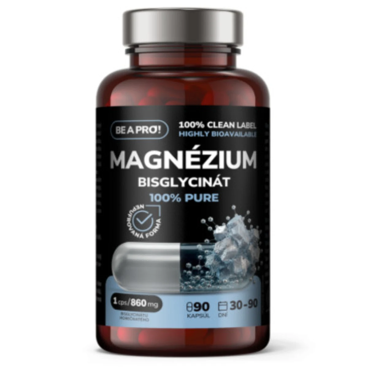 BE A PRO! Magnézium bisglycinát 100% pure 90 kapsúl · záber 1