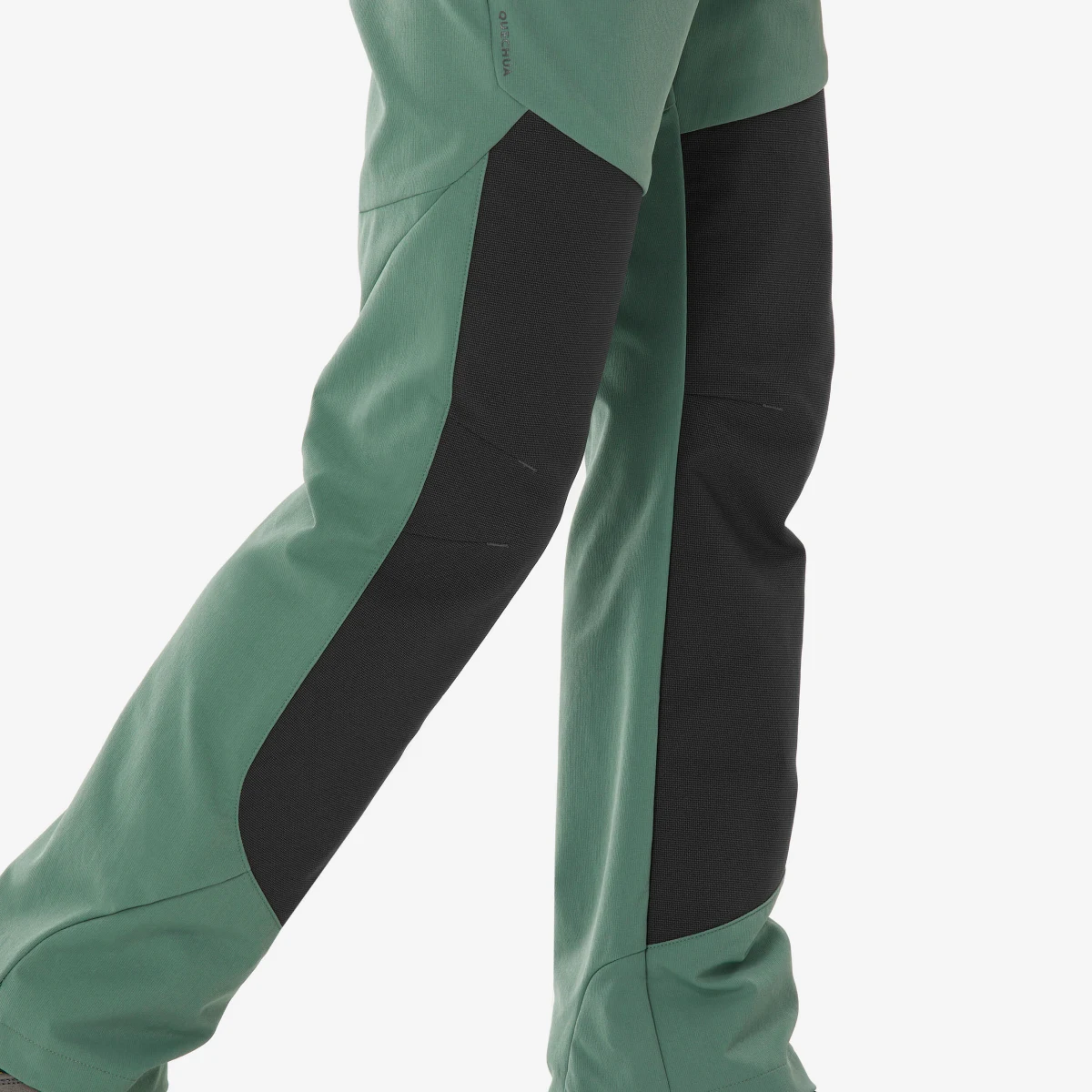 QUECHUA Detské turistické softshellové nohavice MH900 7-15 rokov zelené 8-9 r (131-140 cm) · záber 2