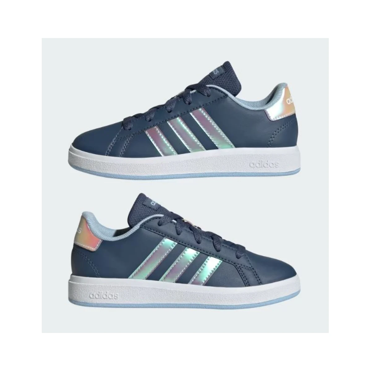 Dievčenská rekreačná obuv ADIDAS Grand Court 2.0 Jr preloved ink cloud white clear sky · záber 5