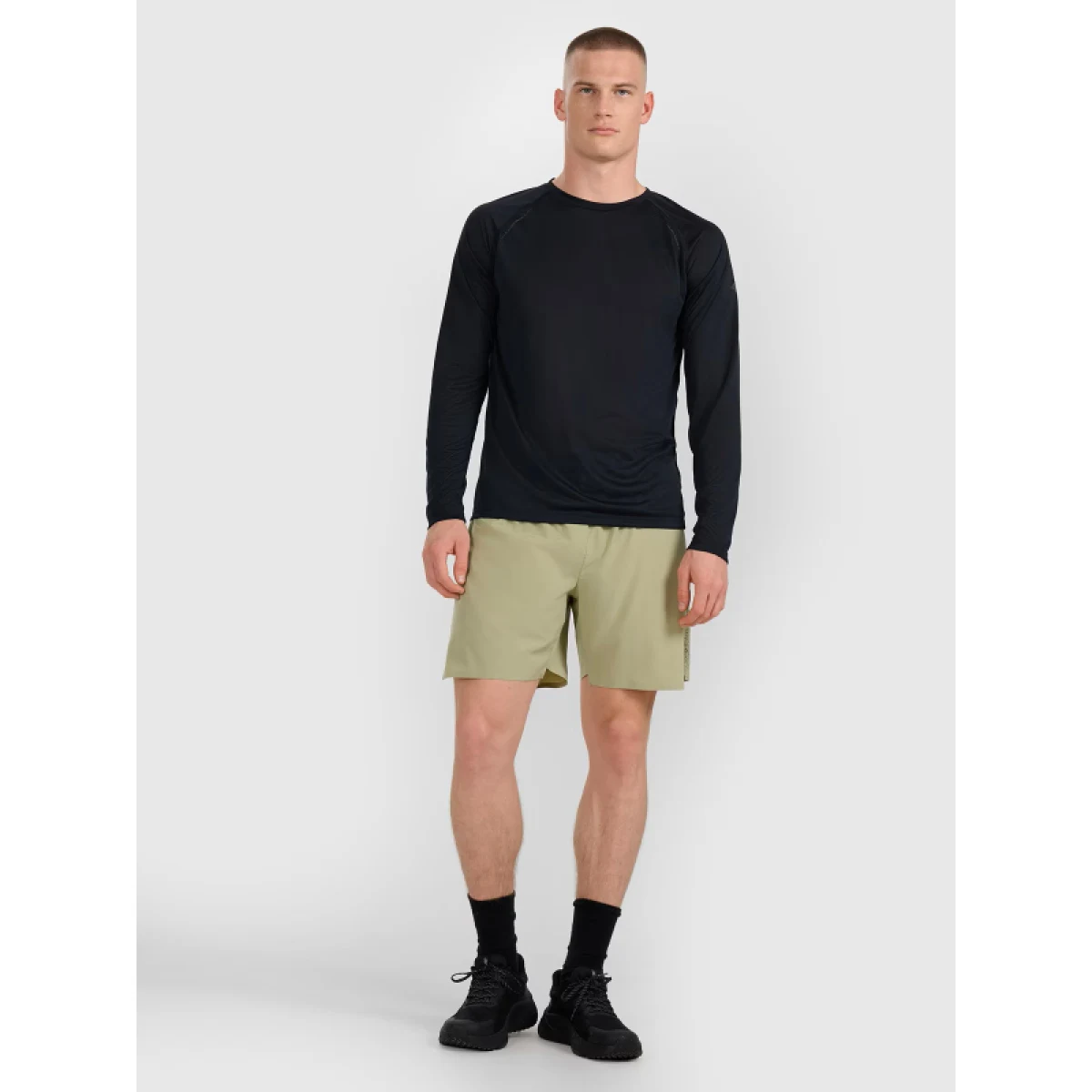 Pánské běžecké tričko s dlouhým rukávem 4F LONGSLEEVE FNK M413-WAW25TFLOM413-20S-DEEP BLACK · záber 5