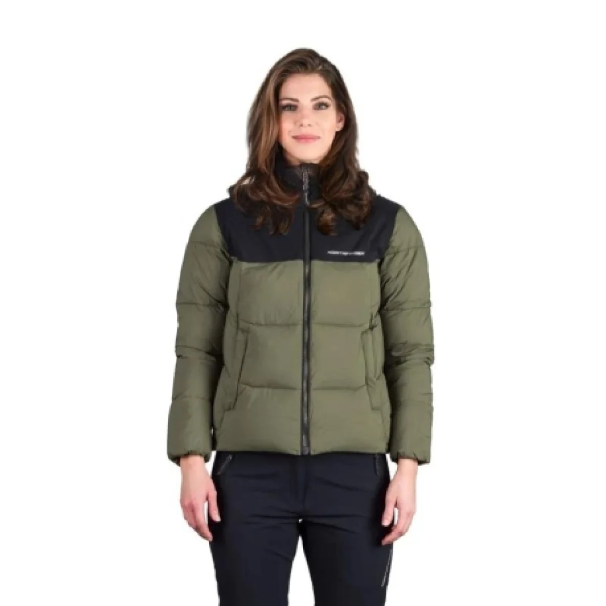 Dámská turistická bunda NORTHFINDER MINDI-550blackdarkgreen · záber 1