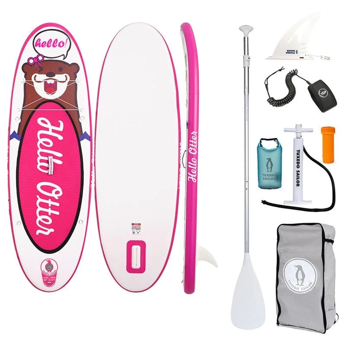 Funwater Tuxedo Sailor 2,4m dětský paddlerboard +pádlo (růžové) · záber 1