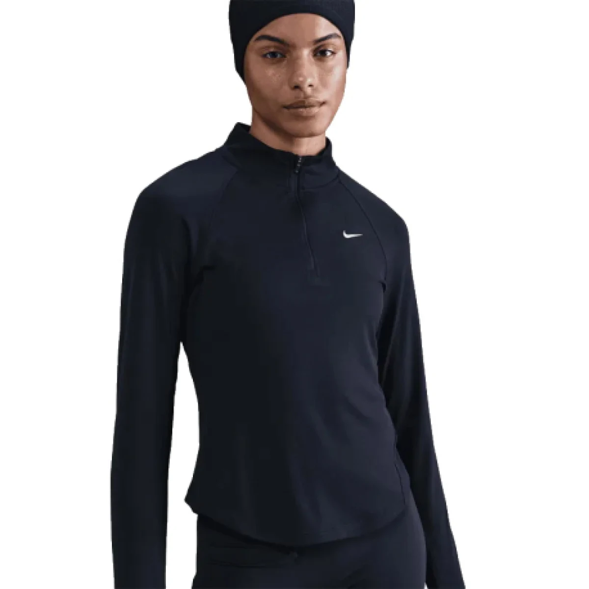 Dámska bežecká mikina s 1 2 zipsom NIKE W NK TEMPO SWSH HBR DF HZ TOP BLACK WHITE · záber 1