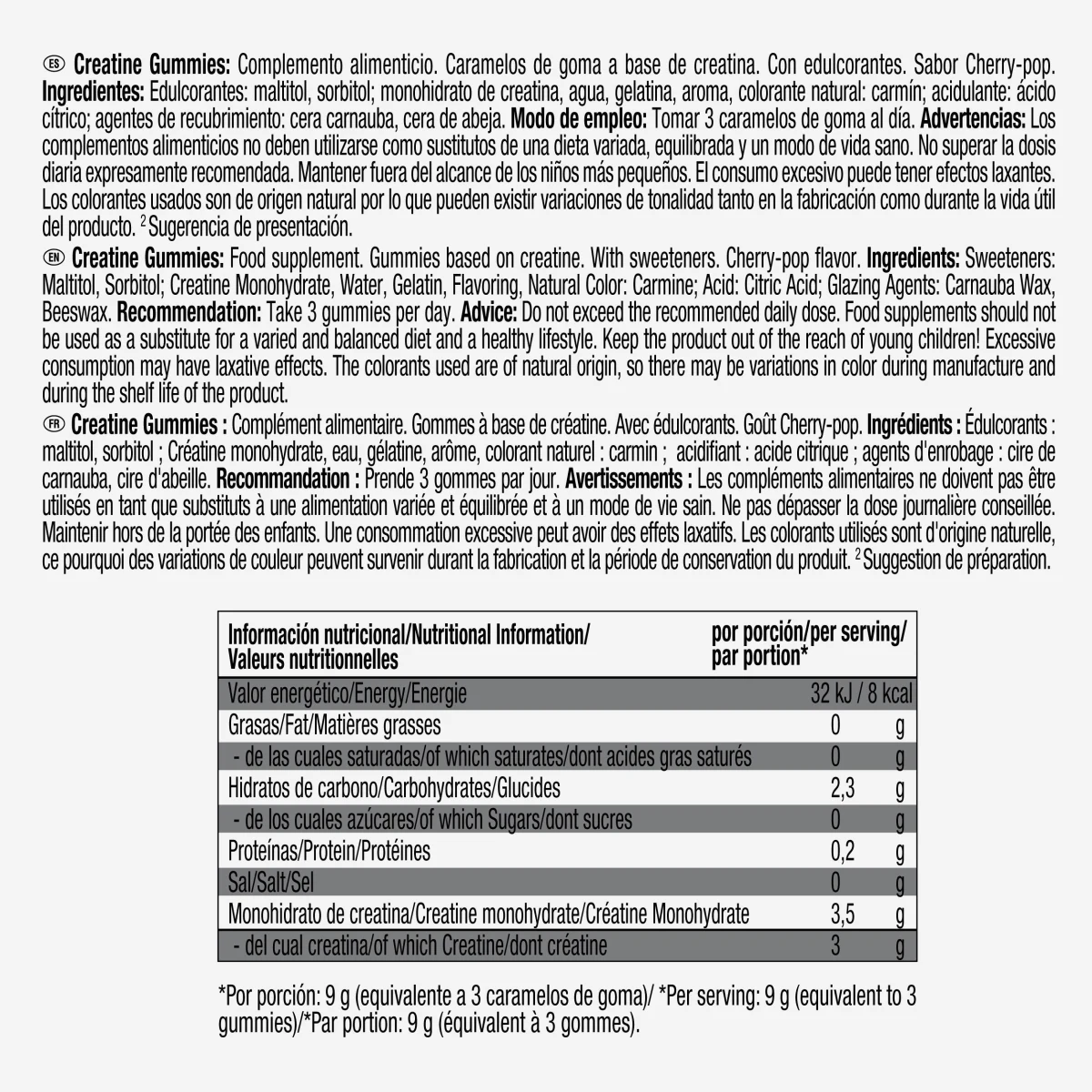 WEIDER Želatínové cukríky s mikronizovaným kreatínom 60 ks čerešňa bez · záber 2
