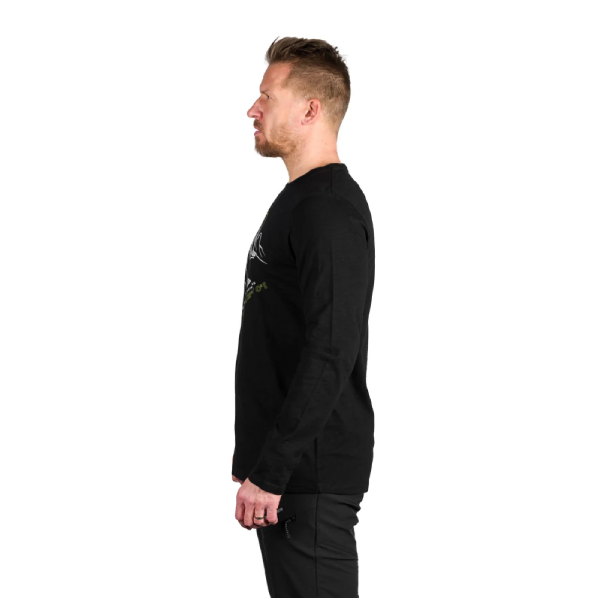 Pánske turistické tričko s dlhým rukávom NORTHFINDER DARU-269black · záber 3