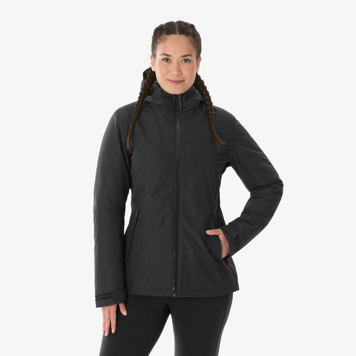QUECHUA Dámska turistická bunda 3v1 SH500 do -10°C nepremokavá čierna 2XL · záber 1
