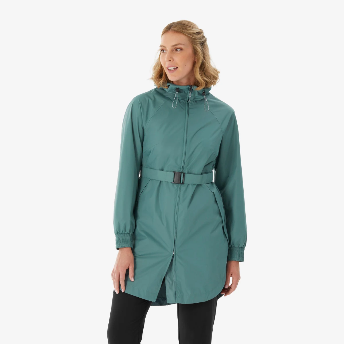 QUECHUA Dámska nepremokavá turistická bunda Raincut Long dlhá L · záber 1