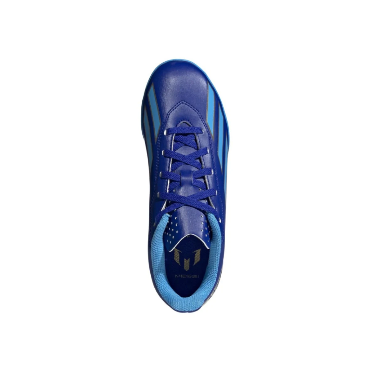 Chlapecké fotbalové kopačky turfy ADIDAS X Crazyfast Messi Jr TF lucid blue blue burst cloud white · záber 3