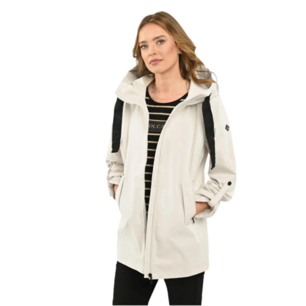Dámsky kabát VOLCANO J-TWIGGY-102-CREAM · záber 1