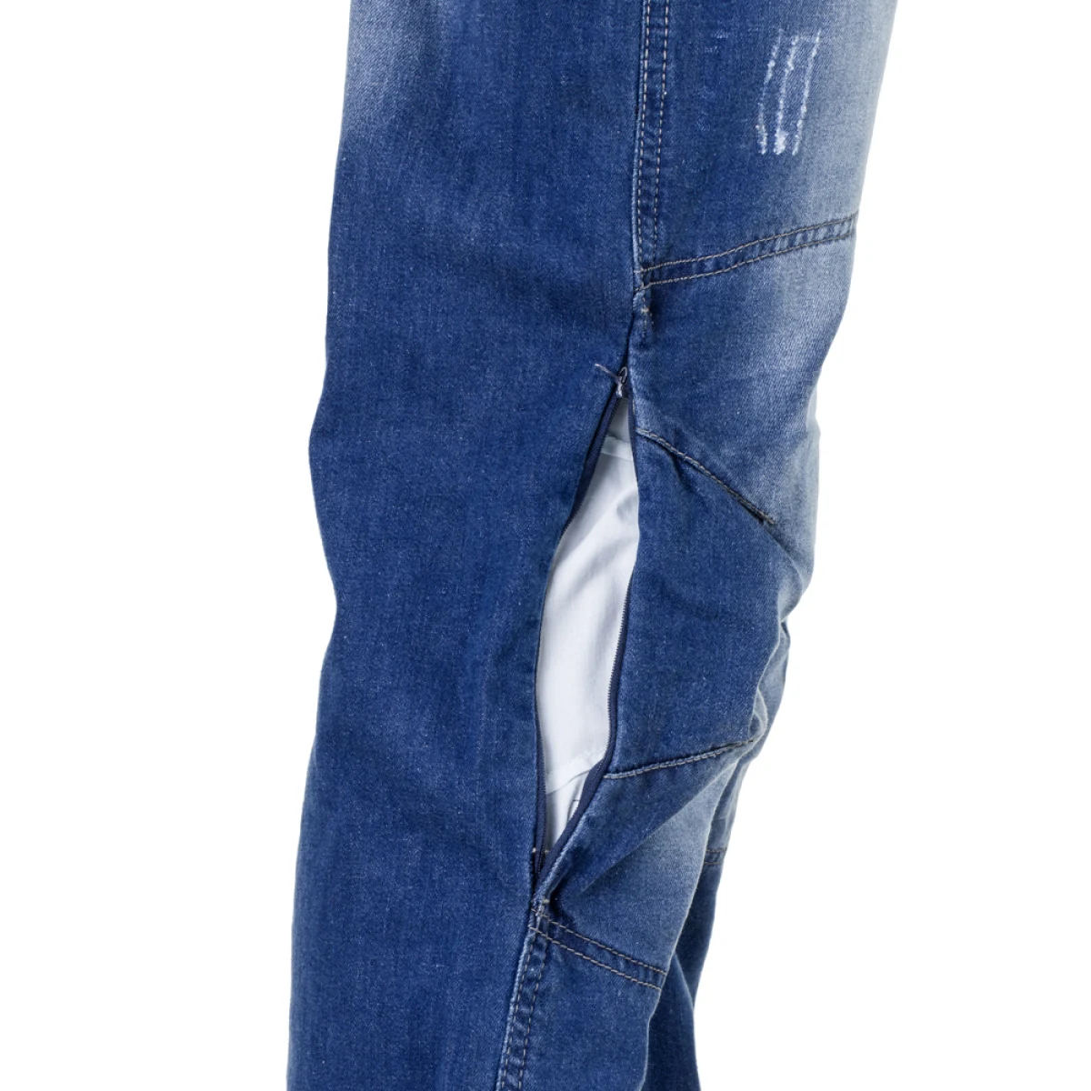 Pánske moto jeansy W-TEC Shiquet Farba tmavo modrá, · záber 5