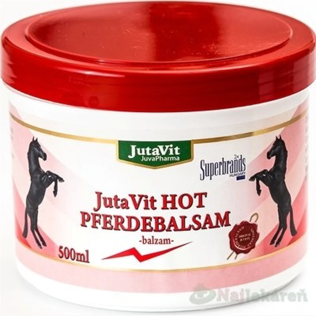 JutaVit Pferdebalsam Hot konská masť hrejivá 500 ml · záber 1