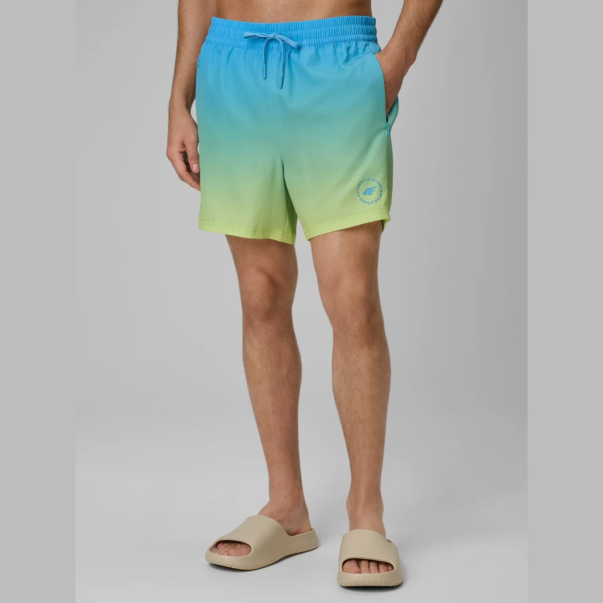 Plážové boardshorty pánské - modré · záber 2