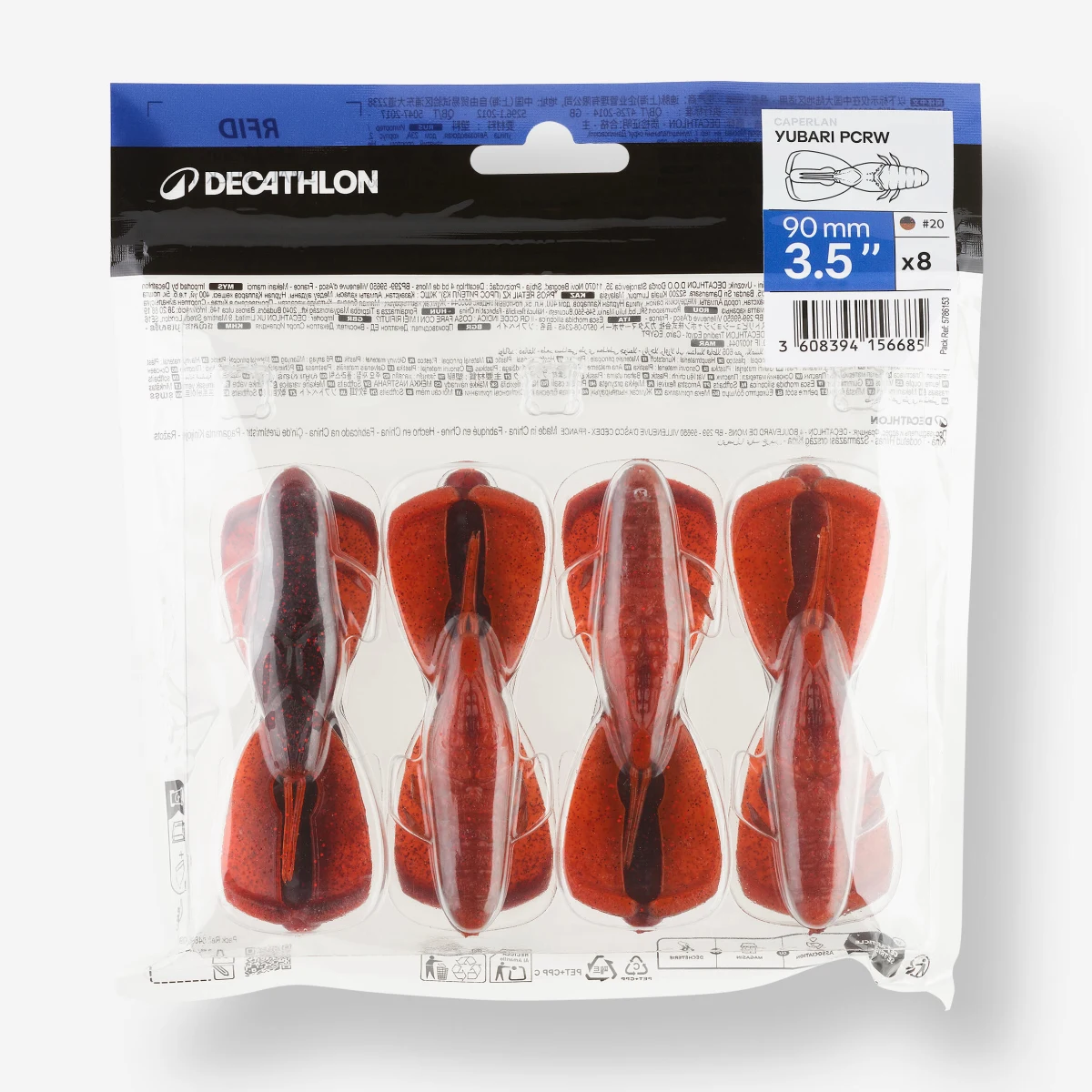 CAPERLAN Mäkká umelá nástraha s atraktantom Yubari PCRW 3,5" Bisca Craw 9 cm - 3,5" · záber 2