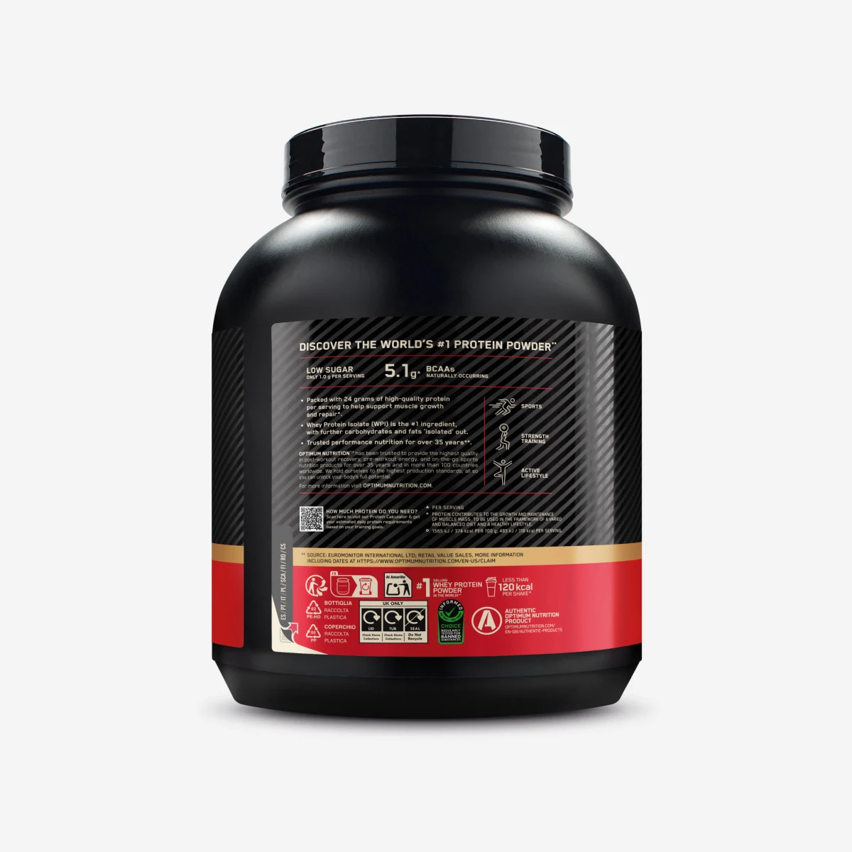 OPTIMUM NUTRITION ON Gold Standard 100 % srvátkový proteín s príchuťou dvojitej čokolády 2,015 kg bez · záber 2