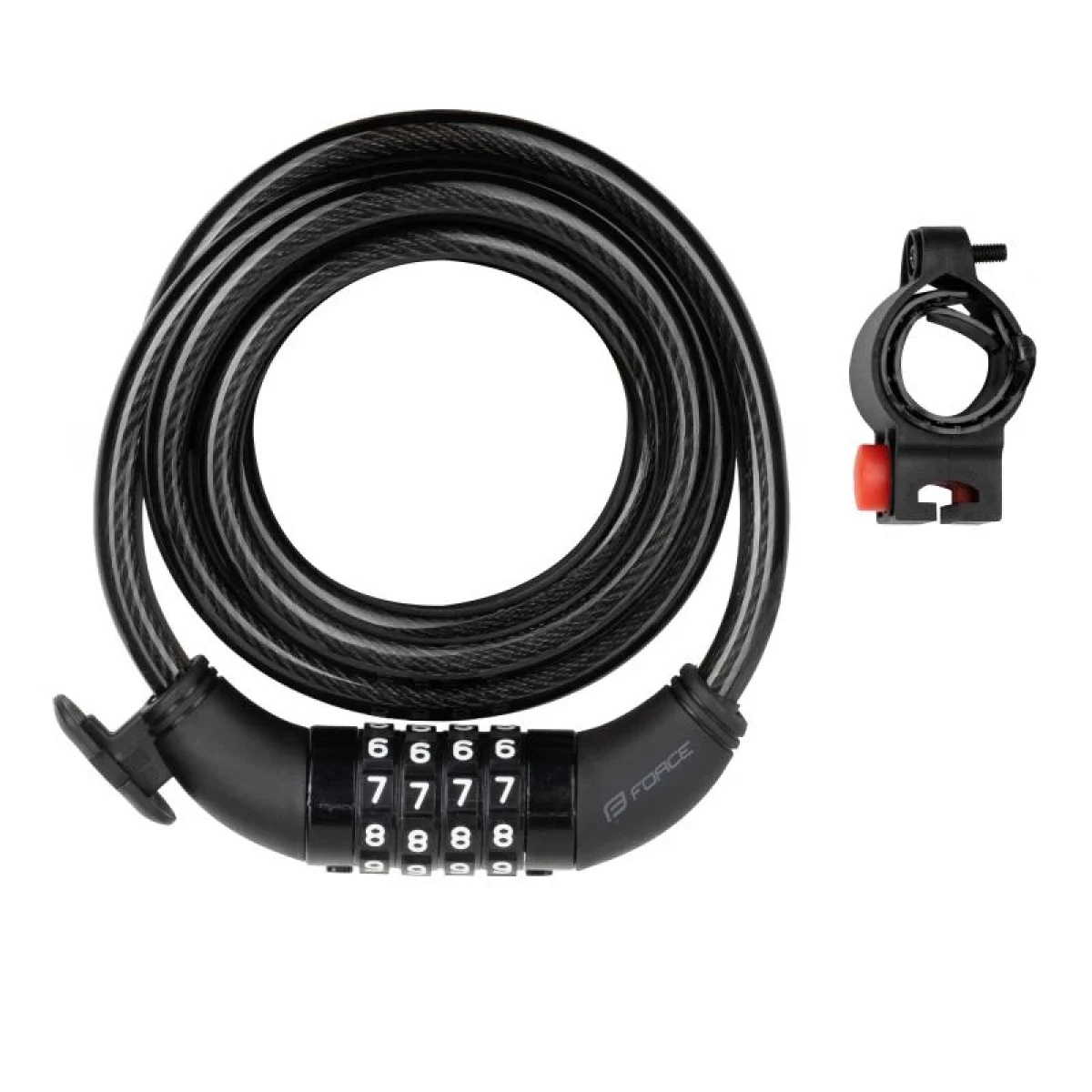 Force Zámek S10/1800mm, kódový, černý · záber 1