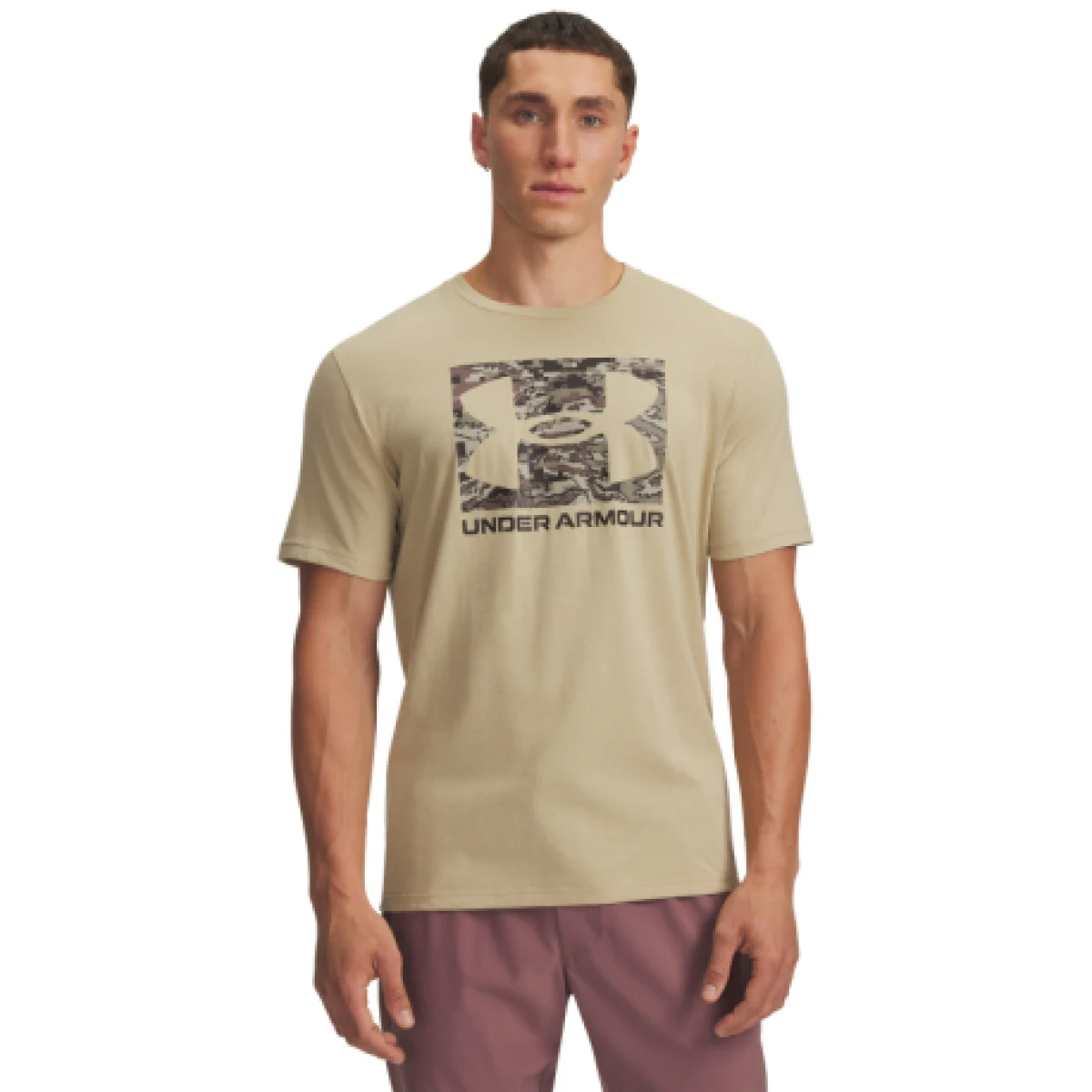 Pánské tričko s krátkým rukávem UNDER ARMOUR UA ABC CAMO BOXED LOGO SS-GRN · záber 1