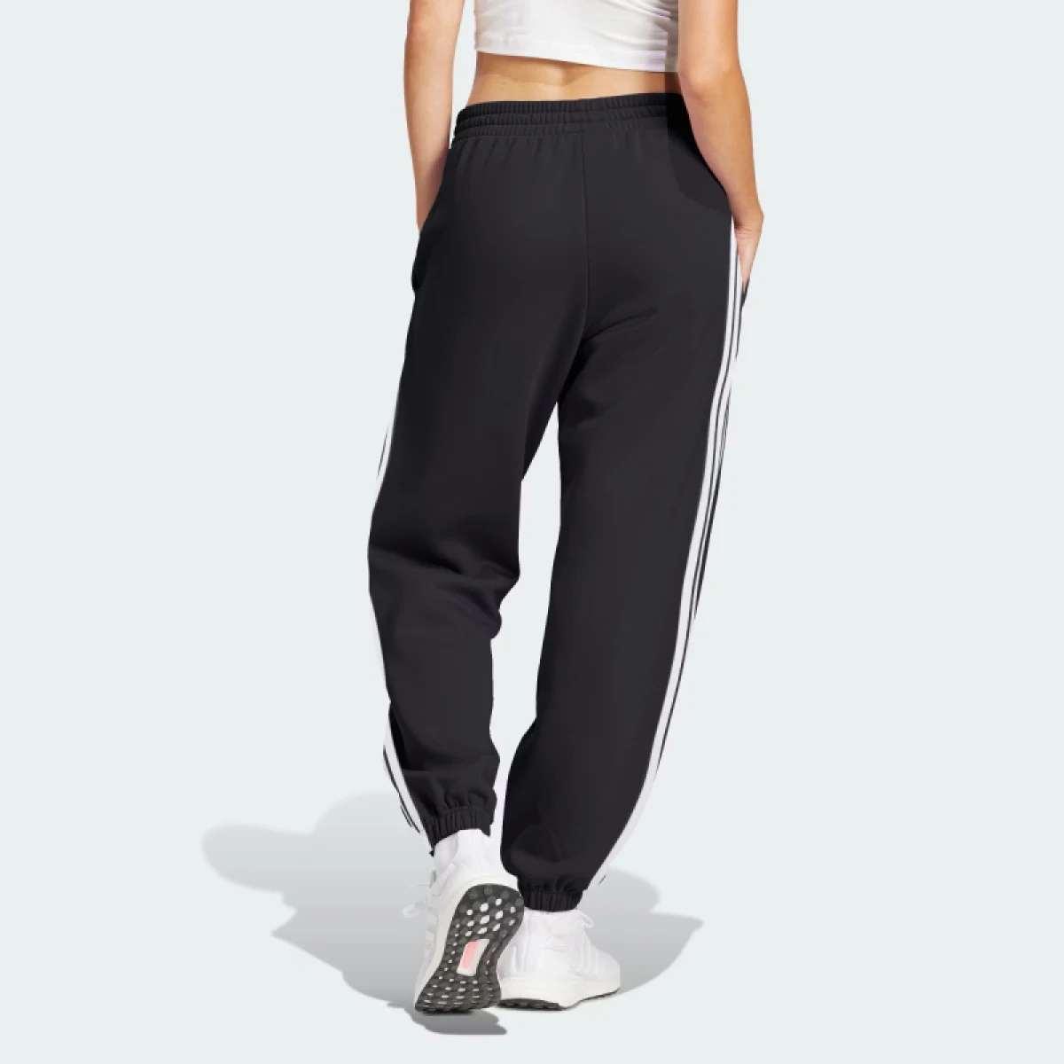 Dámske tepláky ADIDAS W 3S FT CF PT BLACK WHITE · záber 3