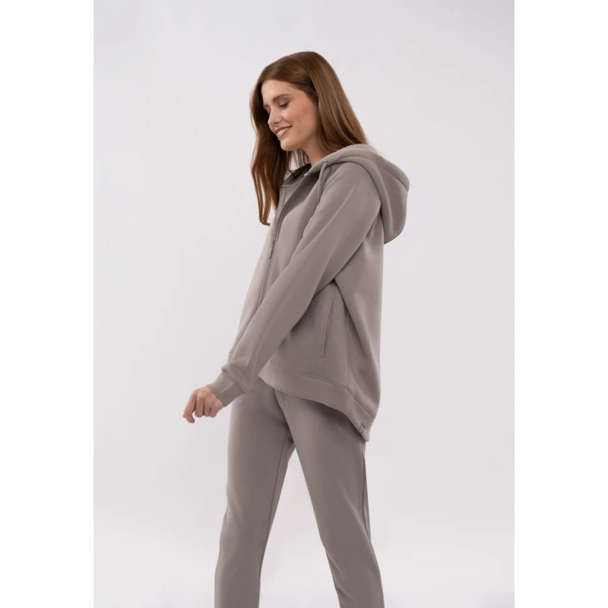 Dámská zateplená mikina se zipem VOLCANO TIFFI-102-BEIGE · záber 5