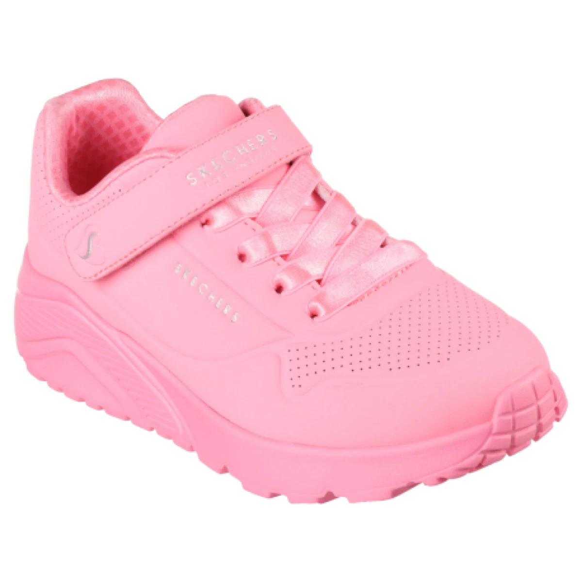 Dívčí rekreační obuv SKECHERS Uno Lite K neon pink · záber 1