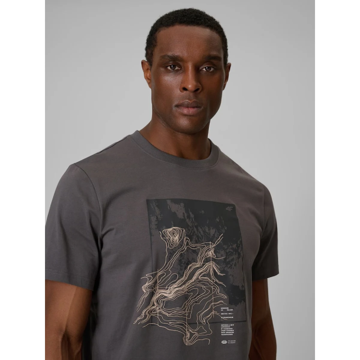 Pánské tričko s krátkým rukávem 4F TSHIRT M2825-24S-MIDDLE GREY · záber 7