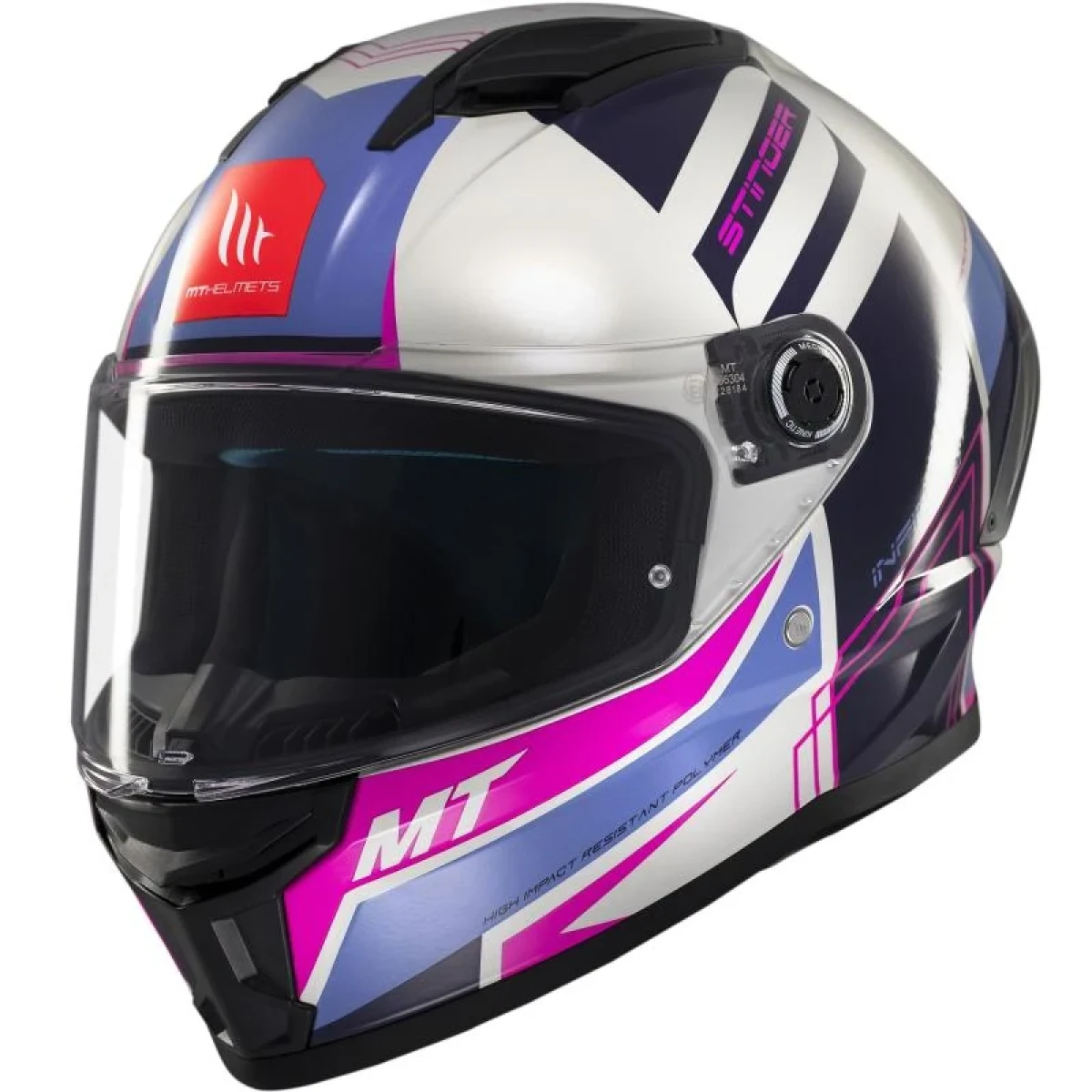 MT Helmets Stinger 2 Tron šedo-fialovo-růžová - Velikost: 53-54 | Barva: Fialová · záber 1
