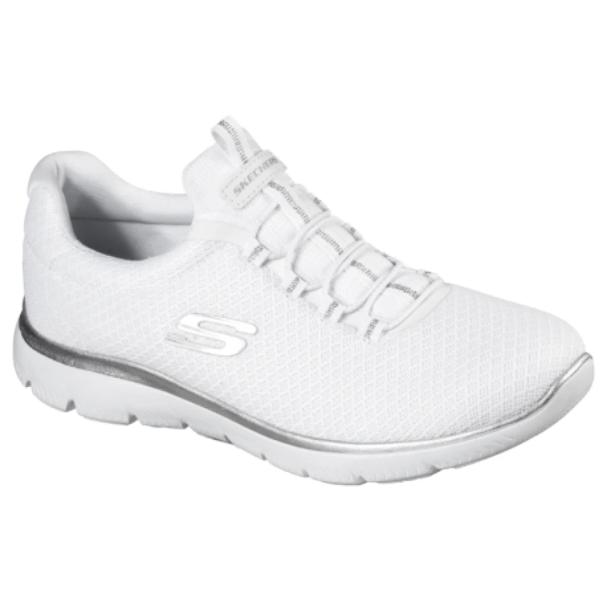 Dámská rekreační obuv SKECHERS Summits Slip-Ins W white silver · záber 1
