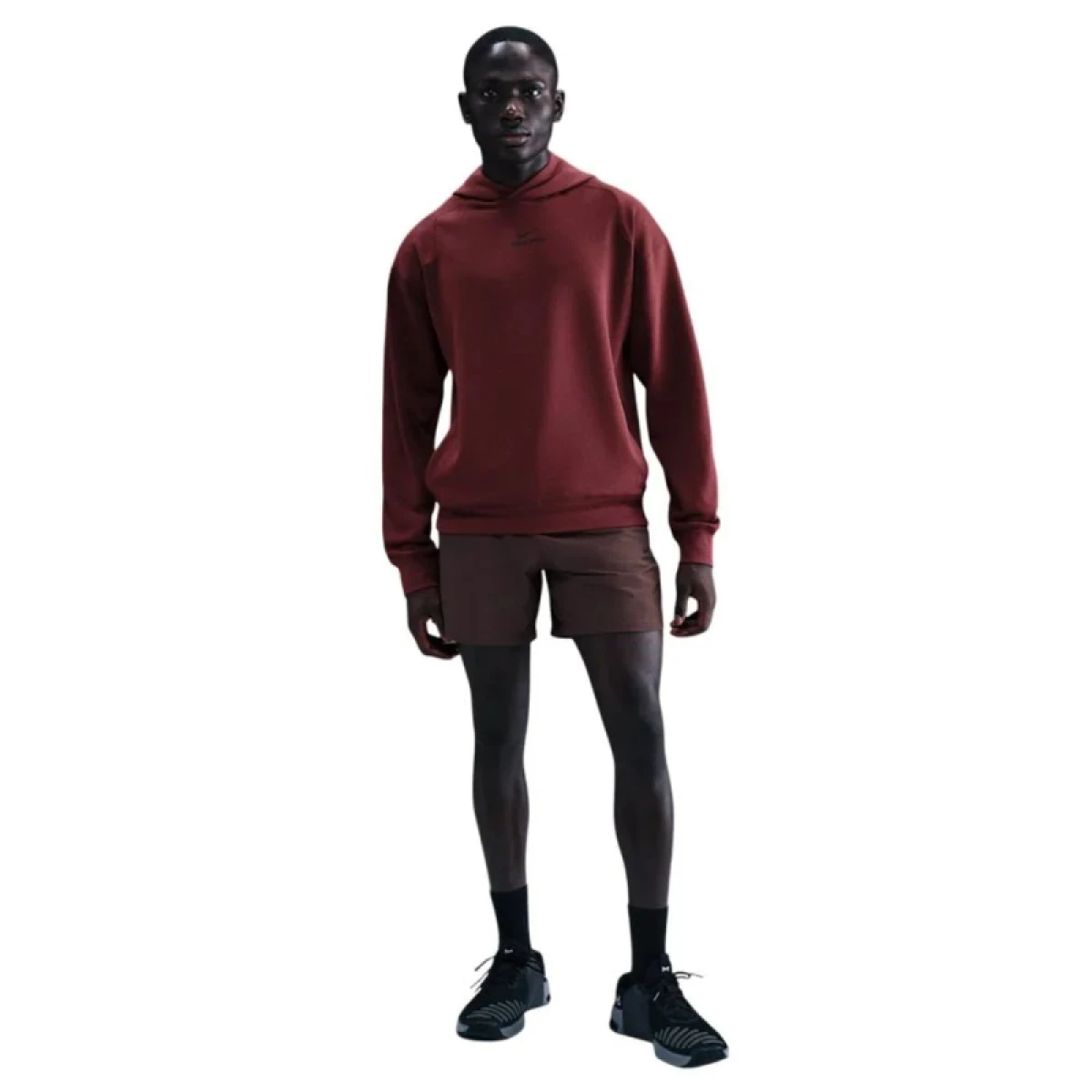 Pánska tréningová mikina s kapucňou NIKE PRO M NP DF NPT MIDLAYER HOODIE DARK TEAM RED BLACK · záber 2