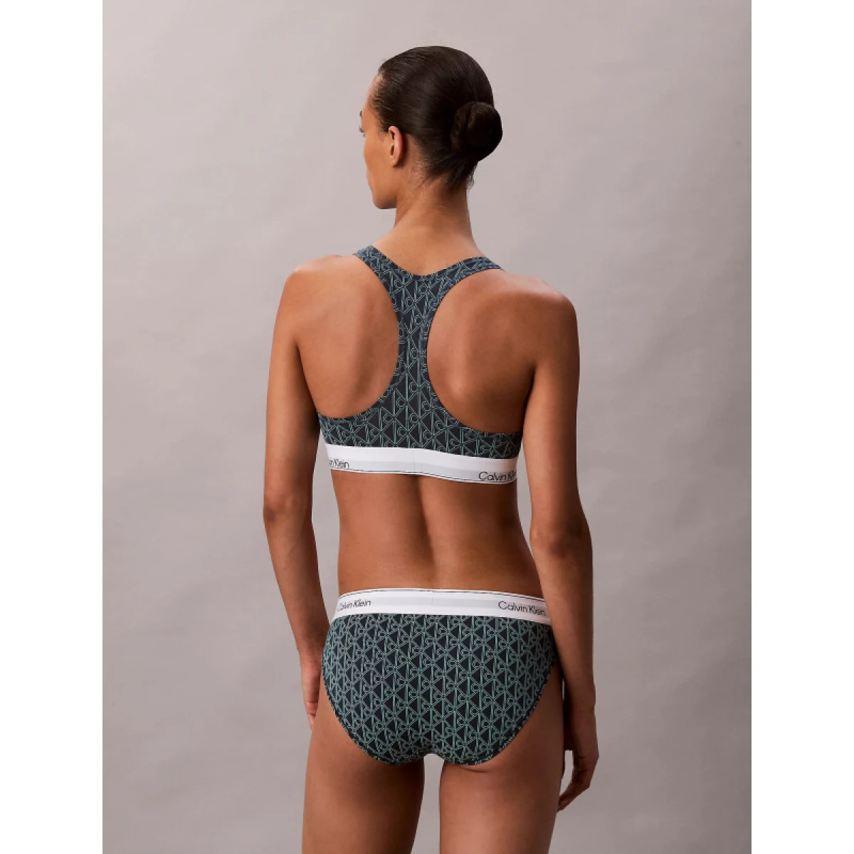 Dámska podprsenka CALVIN KLEIN Unlined Bralette Icon Cotton Modal bijou modern emblem outline stratif · záber 4