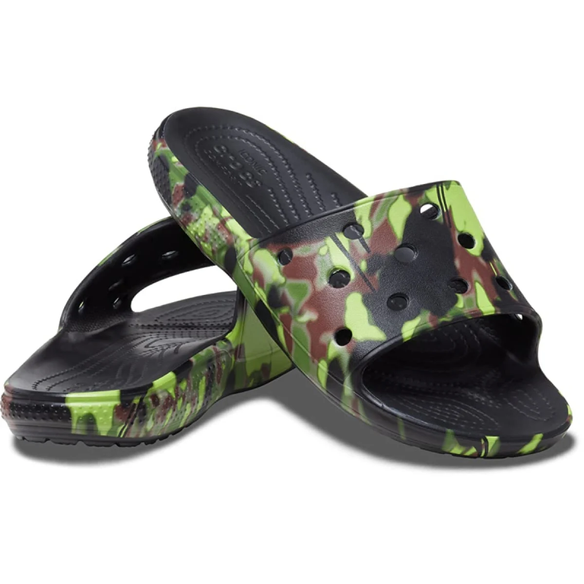 Pantofle (plážová obuv) CROCS Classic Crocs Spray Camo Slide black · záber 4