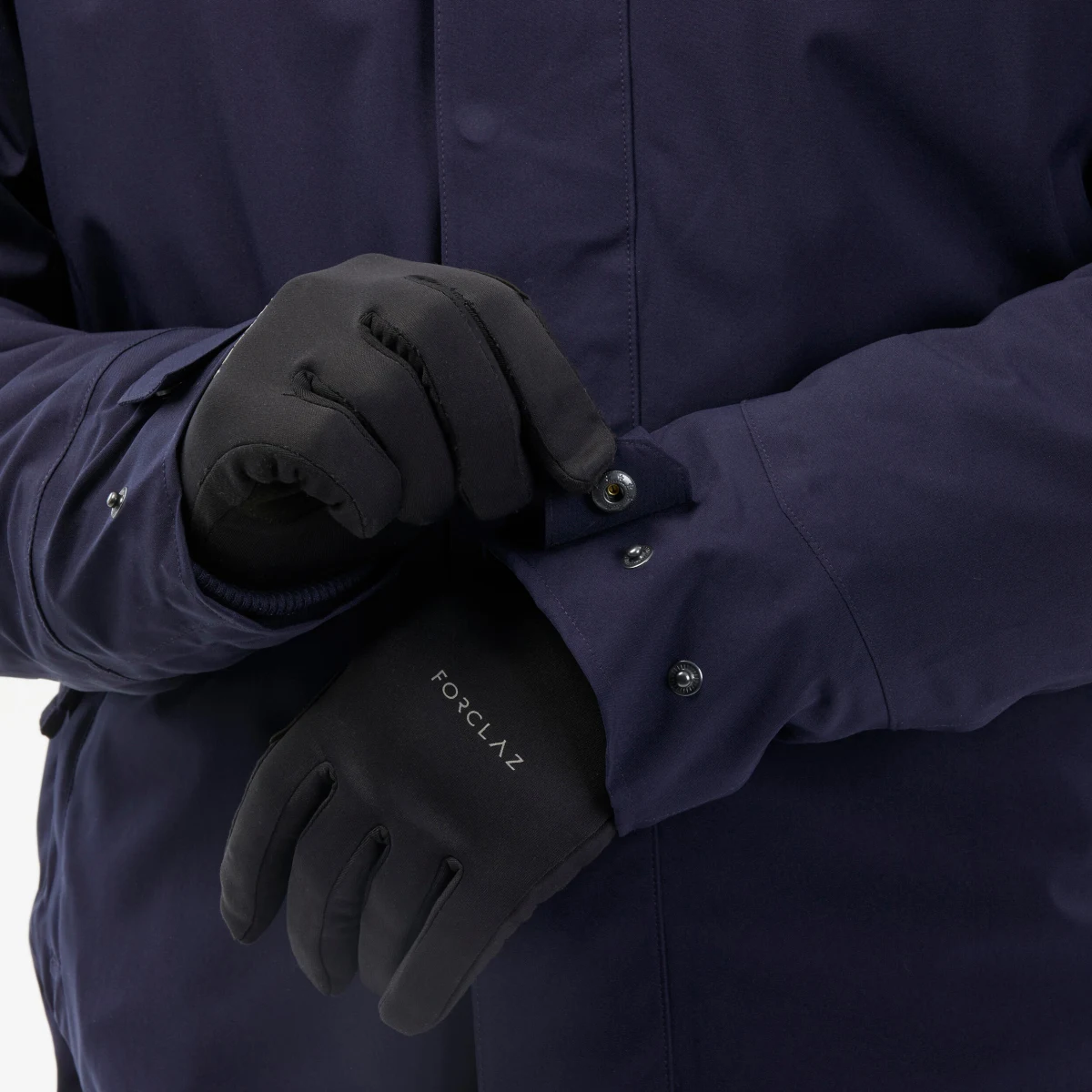 QUECHUA Pánska turistická parka NH500 nepremokavá do -10°C modrá S · záber 2