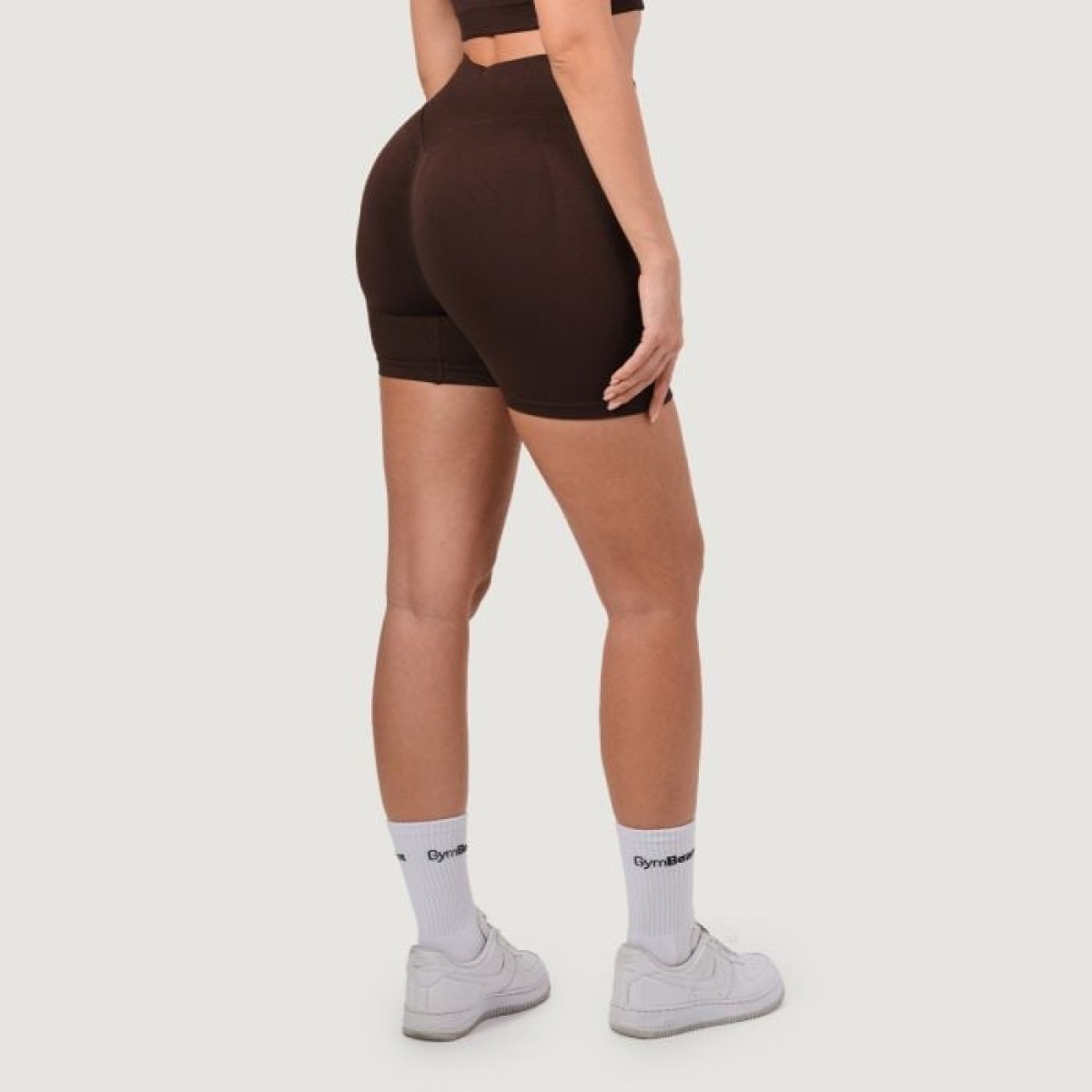 GymBeam Dámske bezšvové šortky NEO Mocha M · záber 1