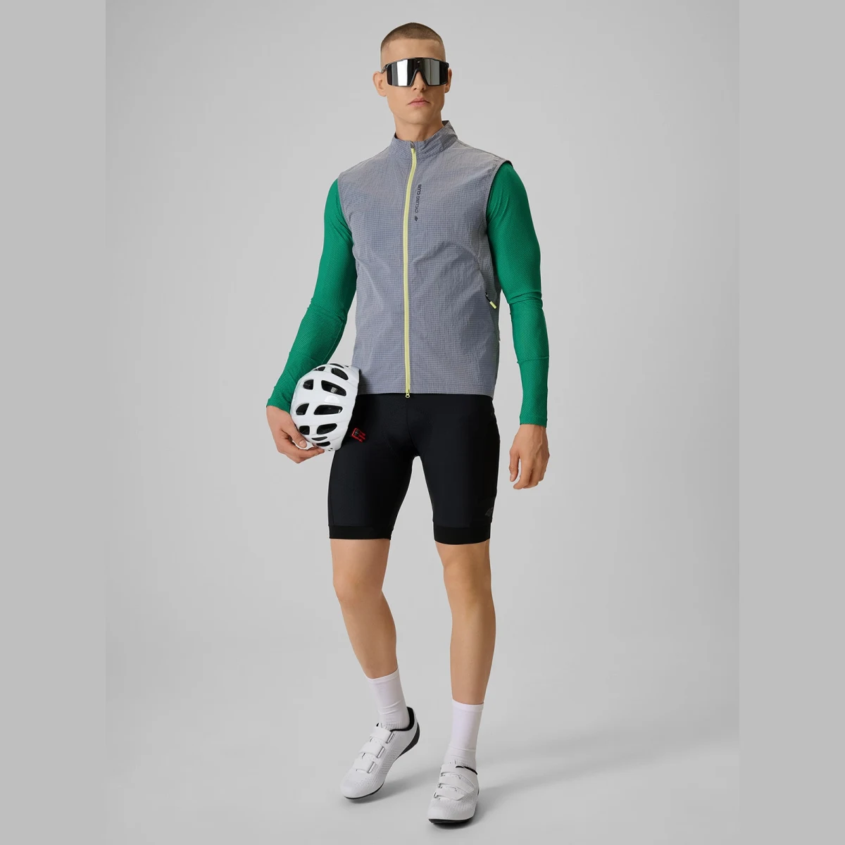 Pánský cyklistický dres s dlouhým rukávem s ochranou UPF50+ - zelený · záber 2