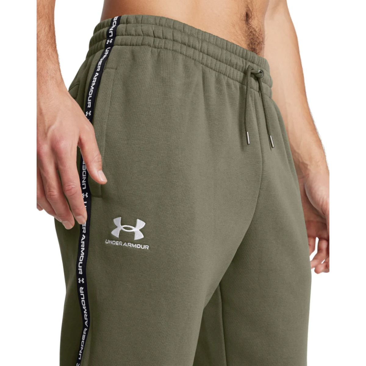 Pánské tepláky UNDER ARMOUR UA Icon Fleece Jgr Taping-GRN · záber 2