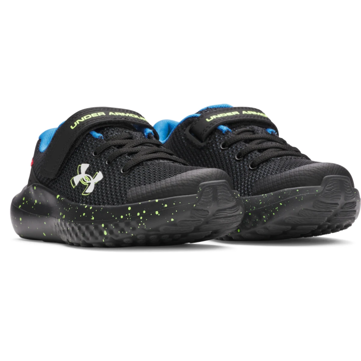Chlapčenská športová obuv (tréningová) UNDER ARMOUR UA BPS Surge 4 AC K black high vis yellow white · záber 3