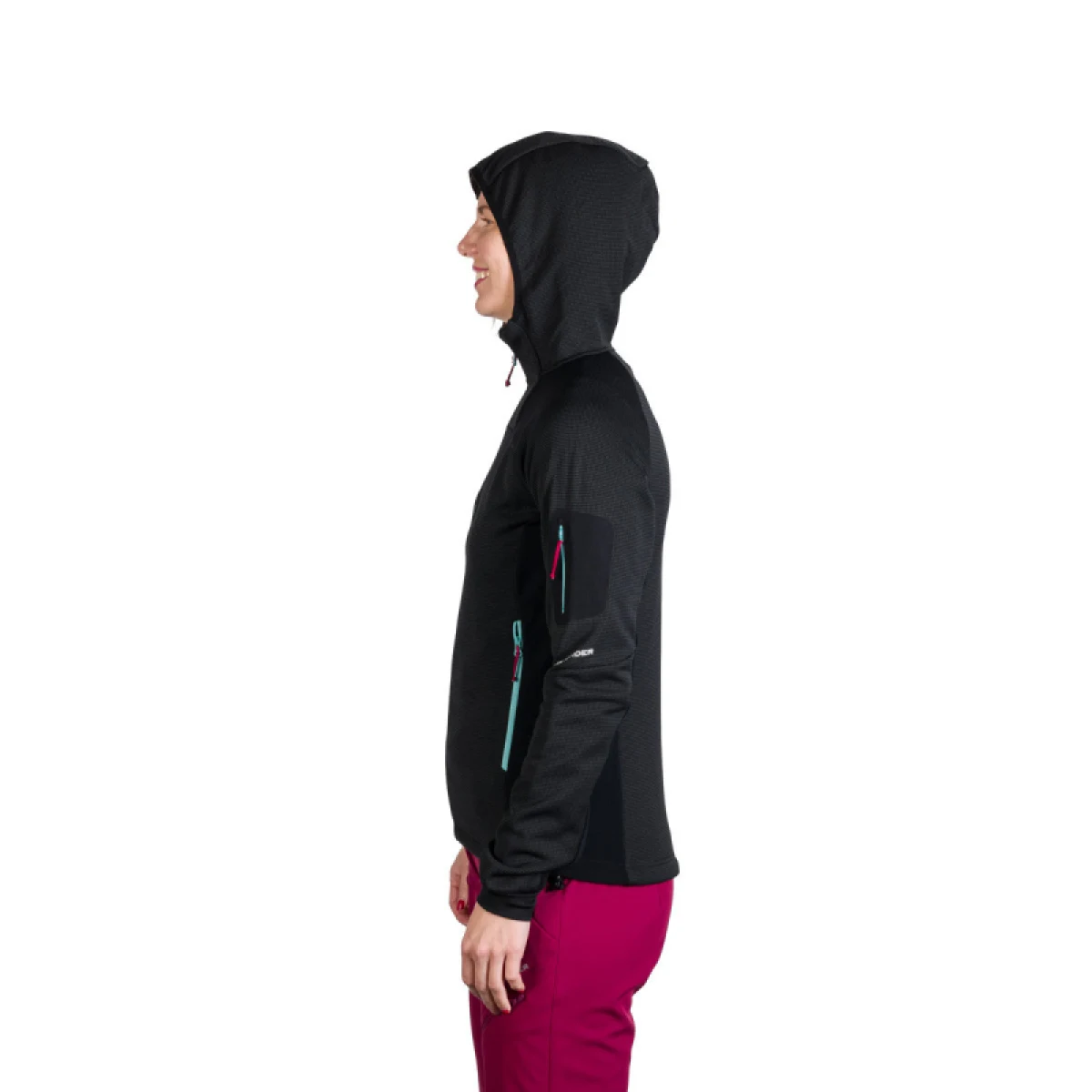 Dámská turistická mikina se zipem NORTHFINDER DARLA-270blackblack · záber 4
