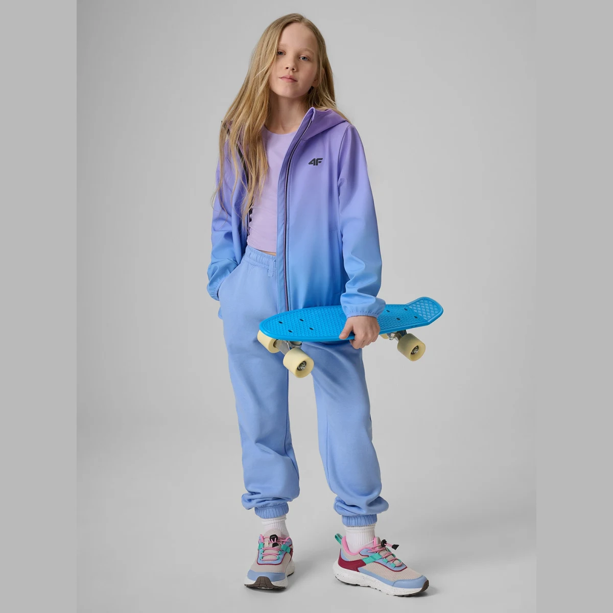 Dívčí softshellová větruodolná bunda membrána 5000 - multicolor · záber 2