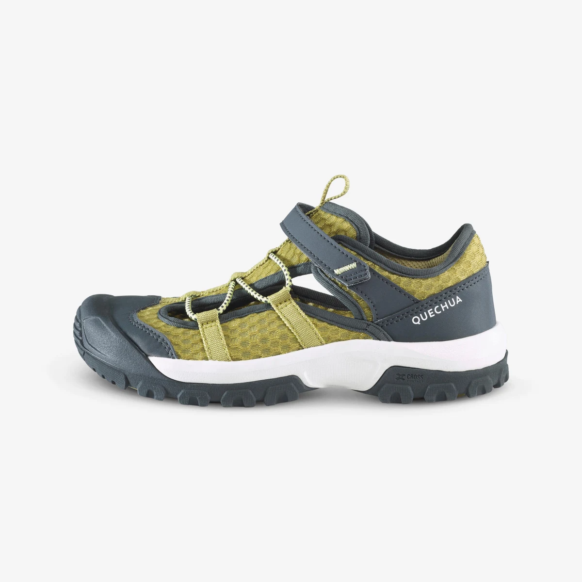 QUECHUA Detské turistické sandále MH900 suchý zips 28 – 39 kaki 36-37 · záber 1
