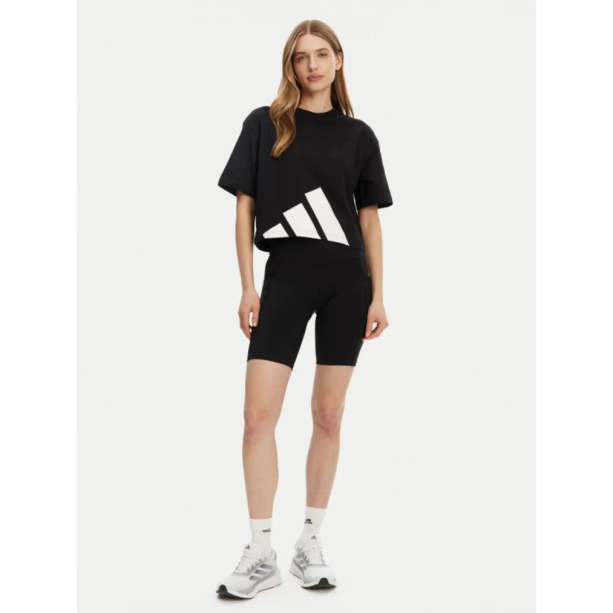 Dámské tričko s krátkým rukávem ADIDAS W BL SJ BF T BLACK WHITE · záber 4