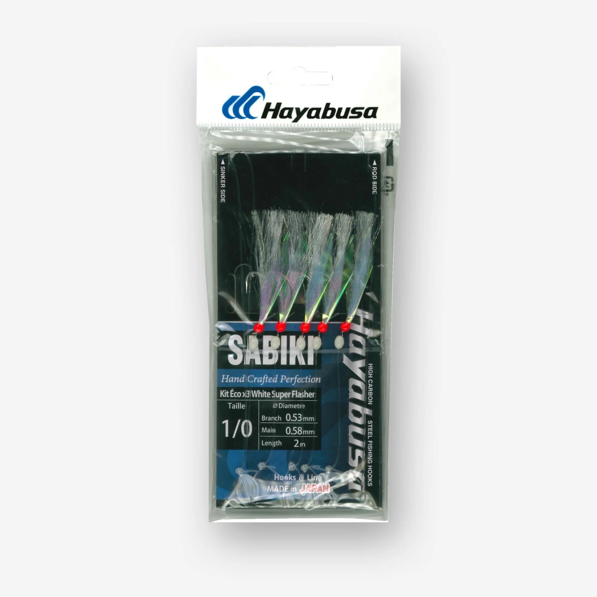 HAYABUSA HAYABUSA Sabiki White Super Flasher viacnásobná nadväzcová zostava set Éco 3ks bez · záber 1