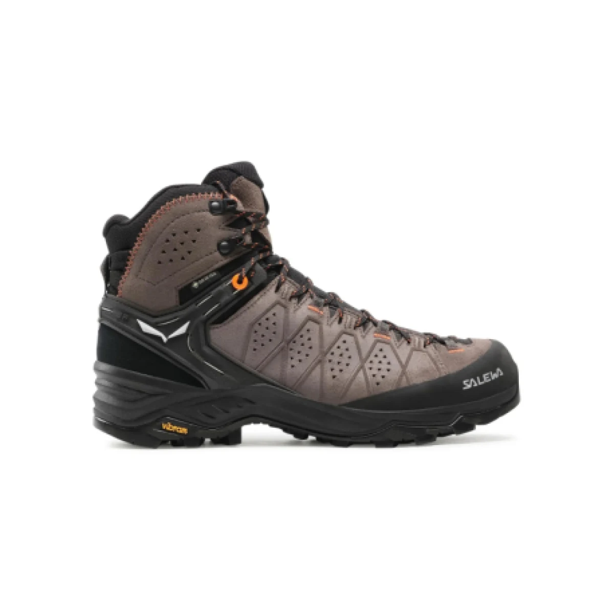 Pánská kotníková turistická obuv SALEWA Alp Trainer 2 Mid GTX M wallnut fluo orange · záber 1