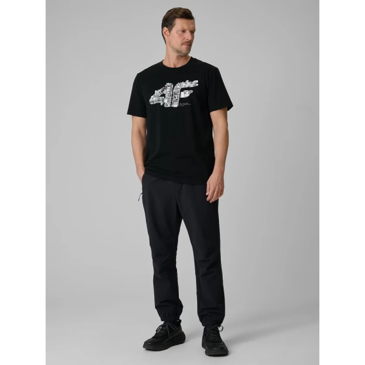 Pánské tričko s krátkým rukávem 4F TSHIRT M2659-20S-DEEP BLACK · záber 5