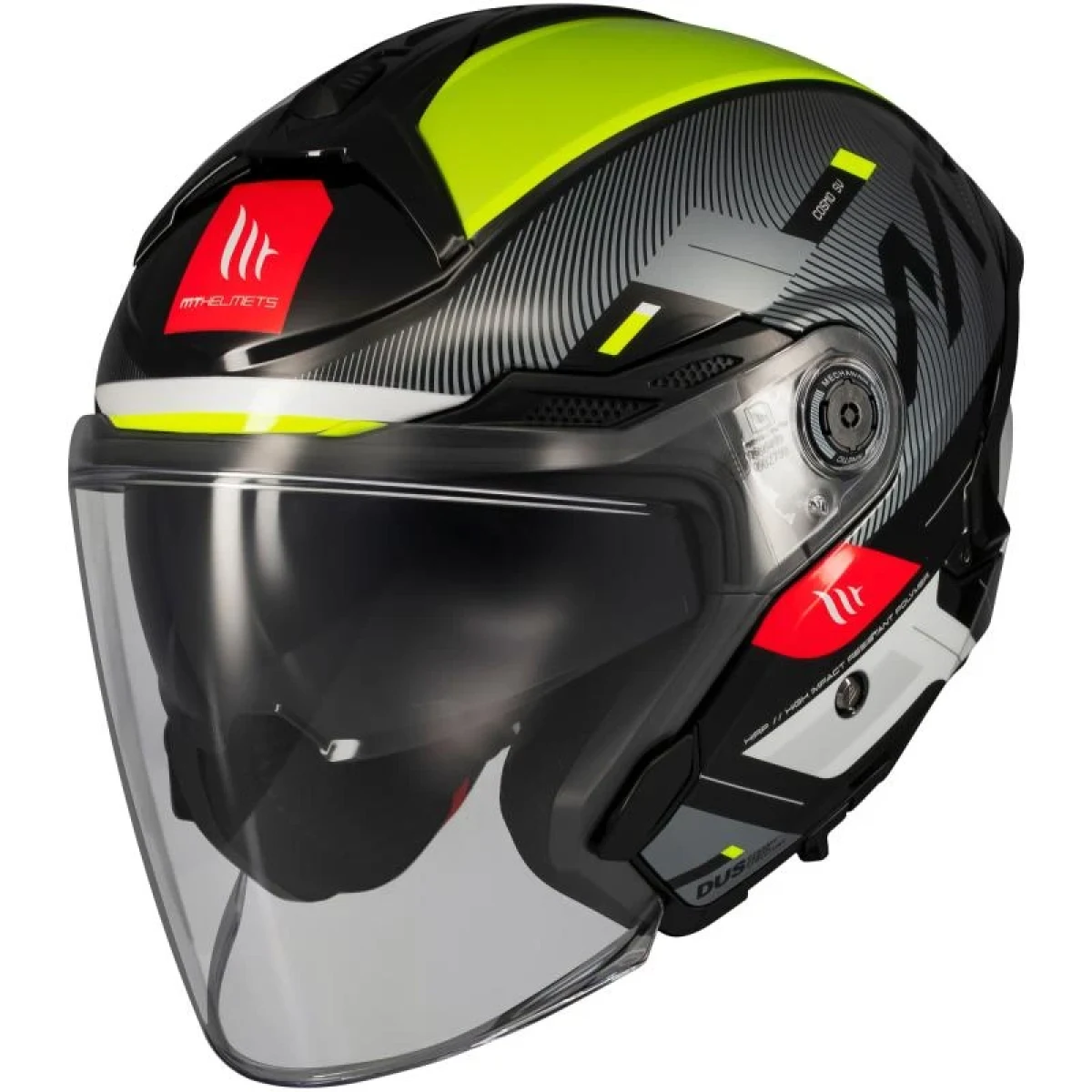 MT Helmets Cosmo SV Silence černo-fluo žlutá - Velikost: 53-54 | Barva: Čierna · záber 1