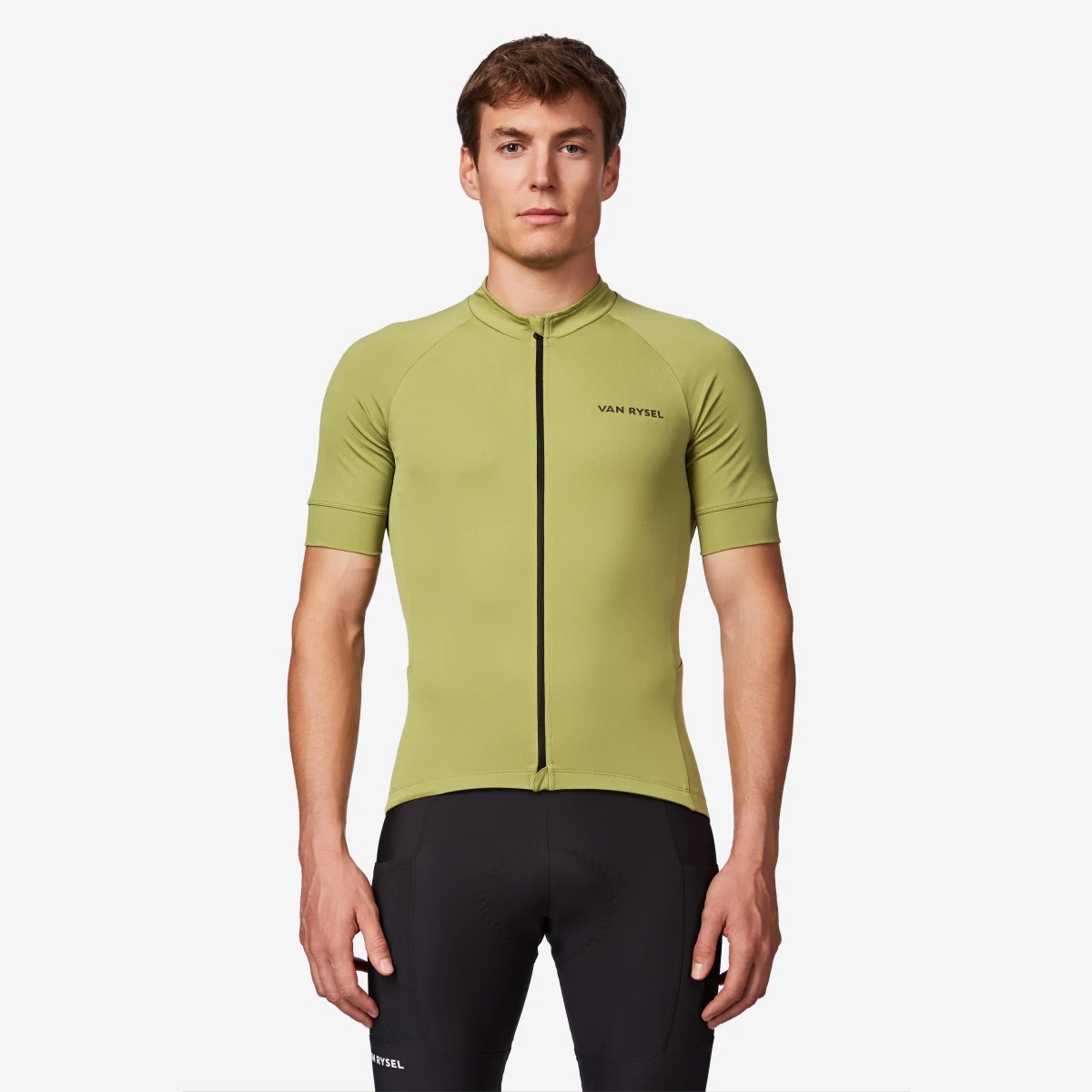 VAN RYSEL Pánsky cyklistický dres Discover krátky rukáv olivovozelený 2XL · záber 1