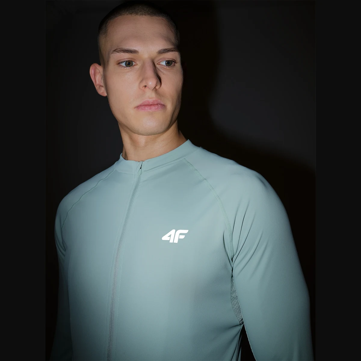 Pánské běžecké tričko s dlouhým rukávem 4F LONGSLEEVE FNK-WSS25TFLOM339-47S-MINT · záber 2